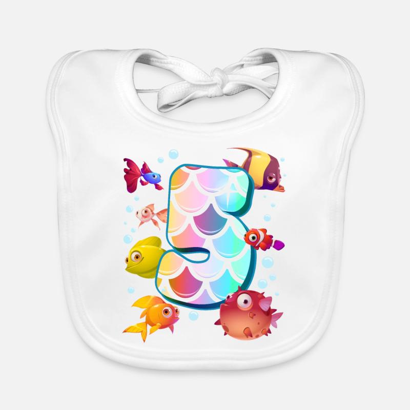 5. Geburtstag | Regenbogenfisch Geburtstag | Baby Bio-Lätzchen