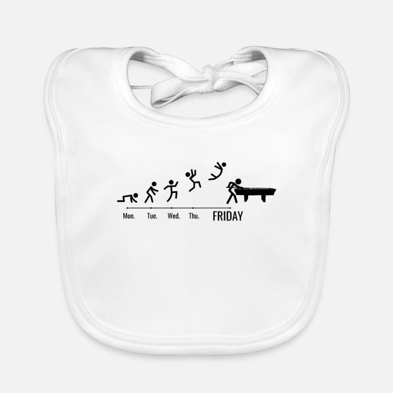 Billiards Game Pool Table Weekend Snooker Pool Organic Baby Bibs