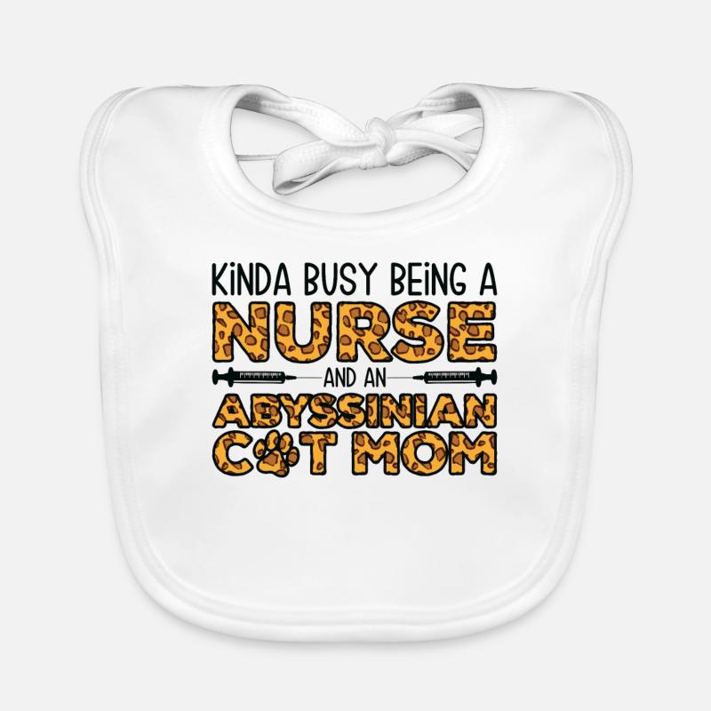 Krankenschwester Mutter - Abessinische Katze Baby Bio-Lätzchen