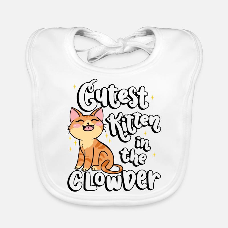 Chaton le plus mignon du chat Clowder Bavoir bio Bébé