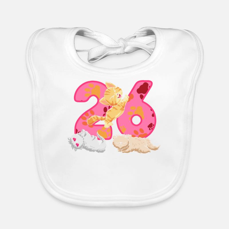 Chaton de 26 ans | Chemise d’anniversaire de chat Bavoir bio Bébé