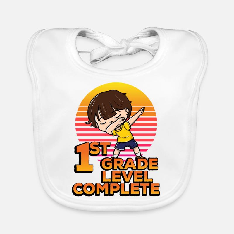 1st grade level completely funny dabping students Organic Baby Bibs