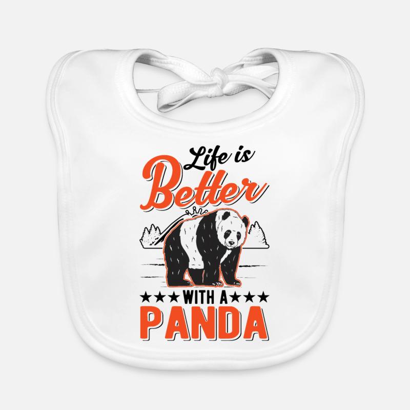 Das Leben ist besser mit einem Panda Baby Bio-Lätzchen