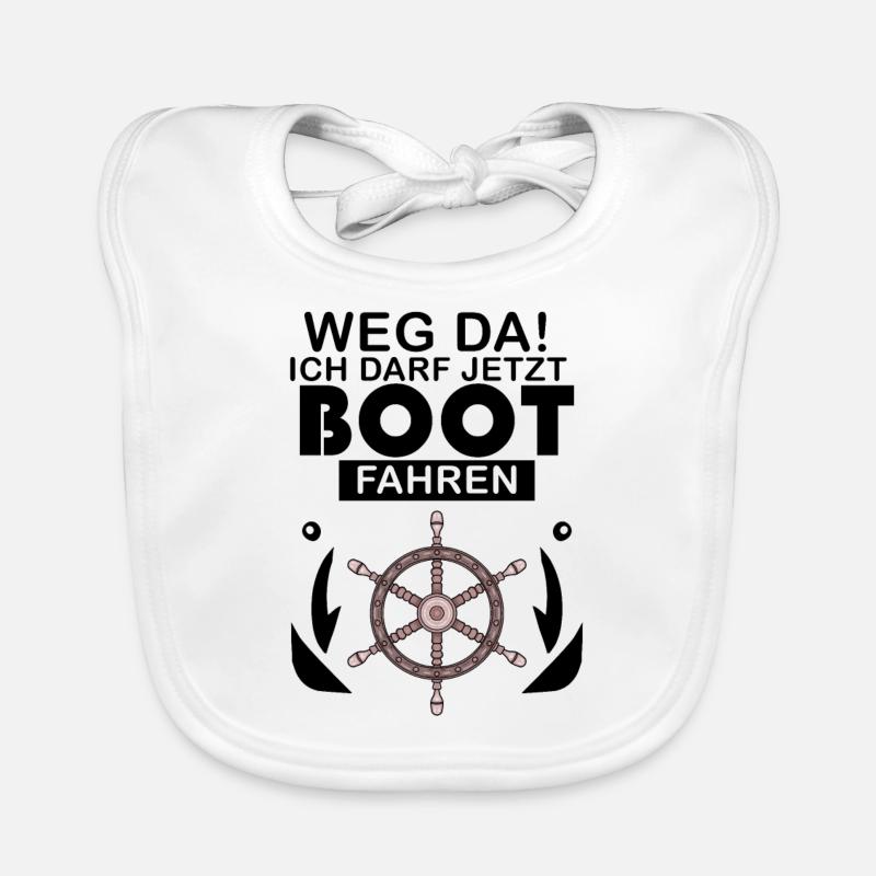 Bootsführerschein Motorboot Geschenk Baby Bio-Lätzchen