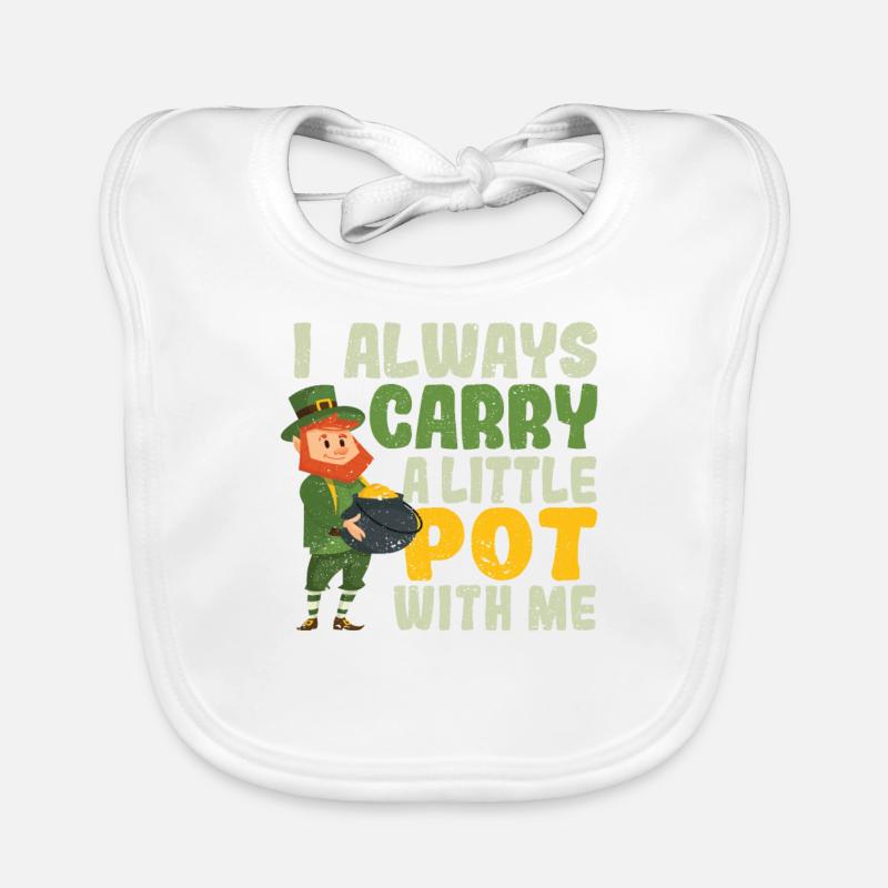 Irischer St. Patricks Day Ich trage immer einen Baby Bio-Lätzchen