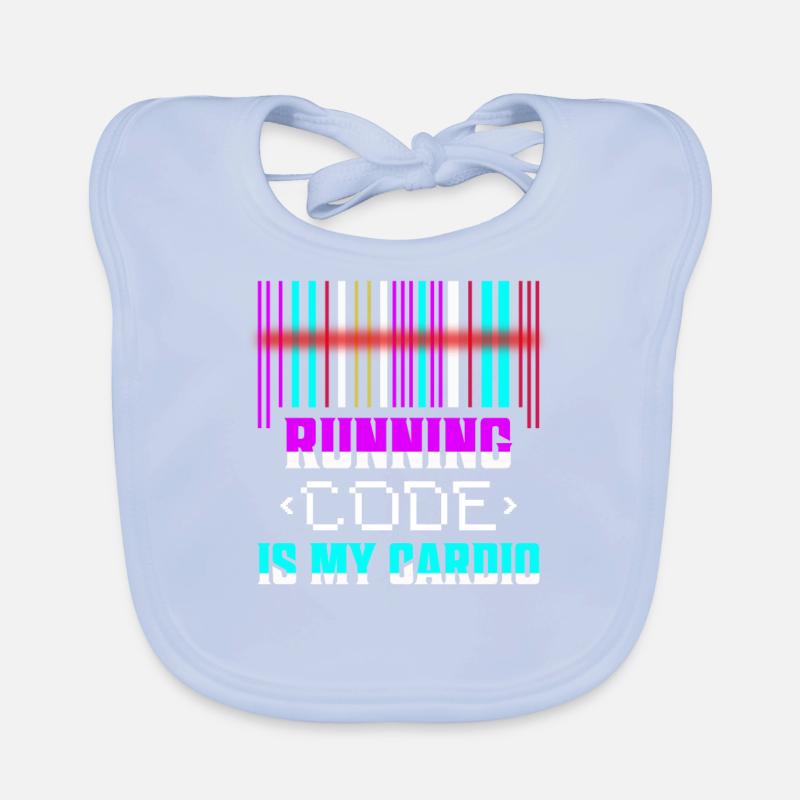 Running Code Is My Cardio Programmer Coding Baby Bio-Lätzchen