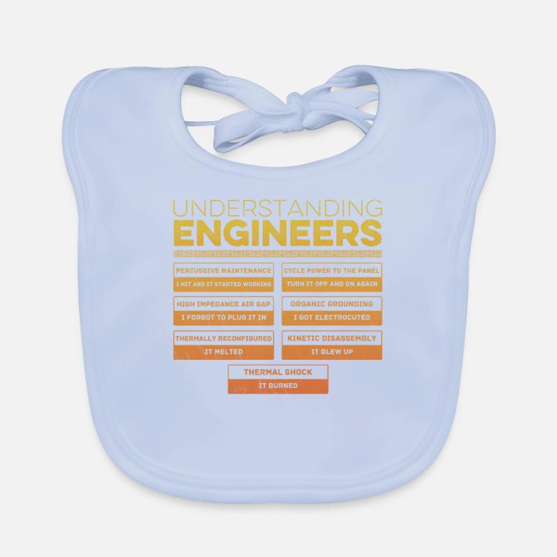Understanding Engineers - Humor Sarcastic Engineer Organic Baby Bibs