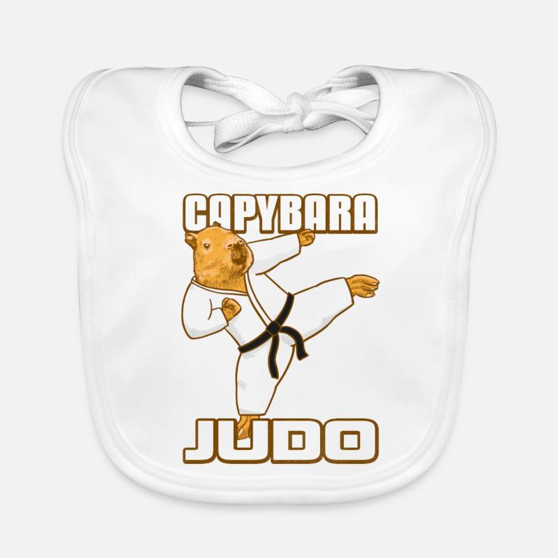 Capybara Judo GI Bavoir bio Bébé