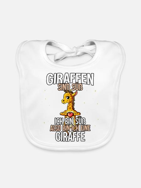 Giraffen Sind Süß Giraffe - Baby Bio-Lätzchen - Weiß