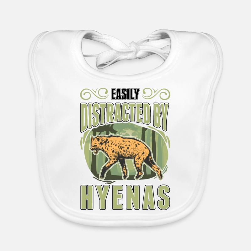 Easily distracted by Hyenas Erdwolf Hyäne Baby Bio-Lätzchen
