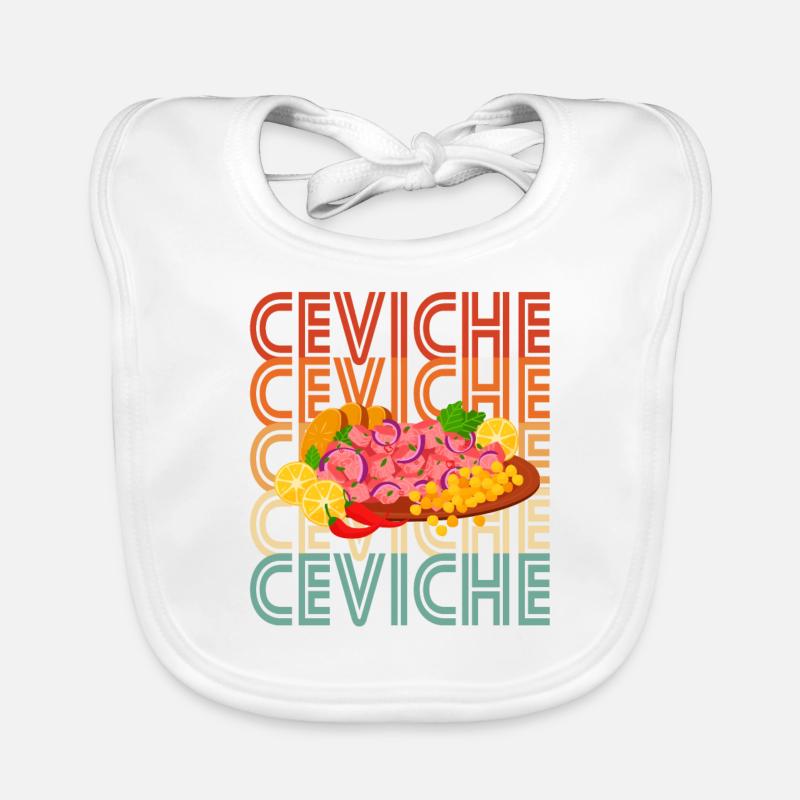 Retro Ceviche Baby Bio-Lätzchen