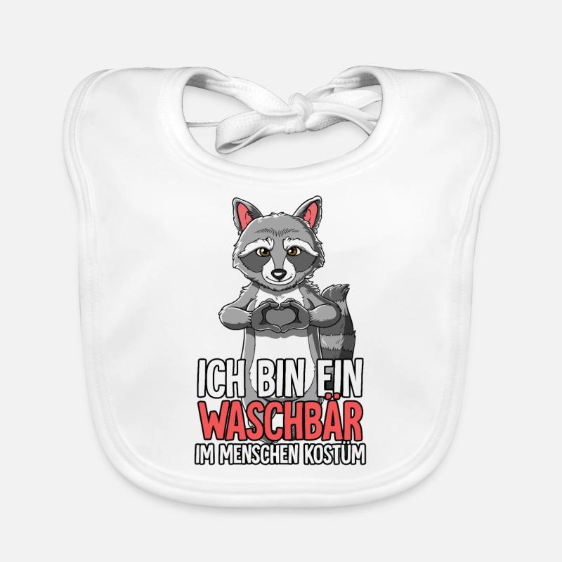 Ich Bin Ein Waschbär Baby Bio-Lätzchen