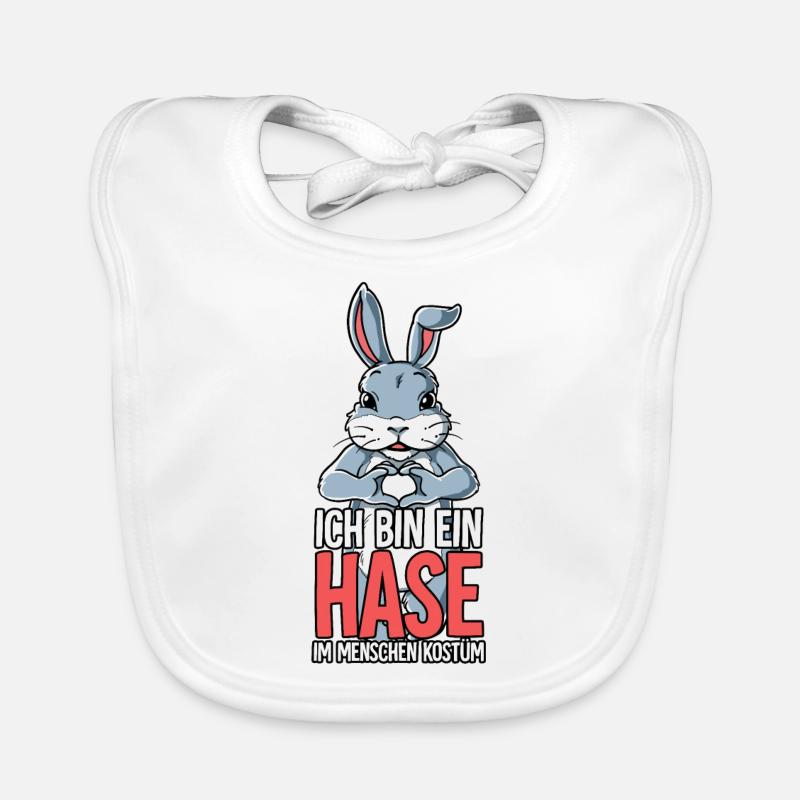Ich Bin Ein Hase - Baby Bio-Lätzchen - Weiß