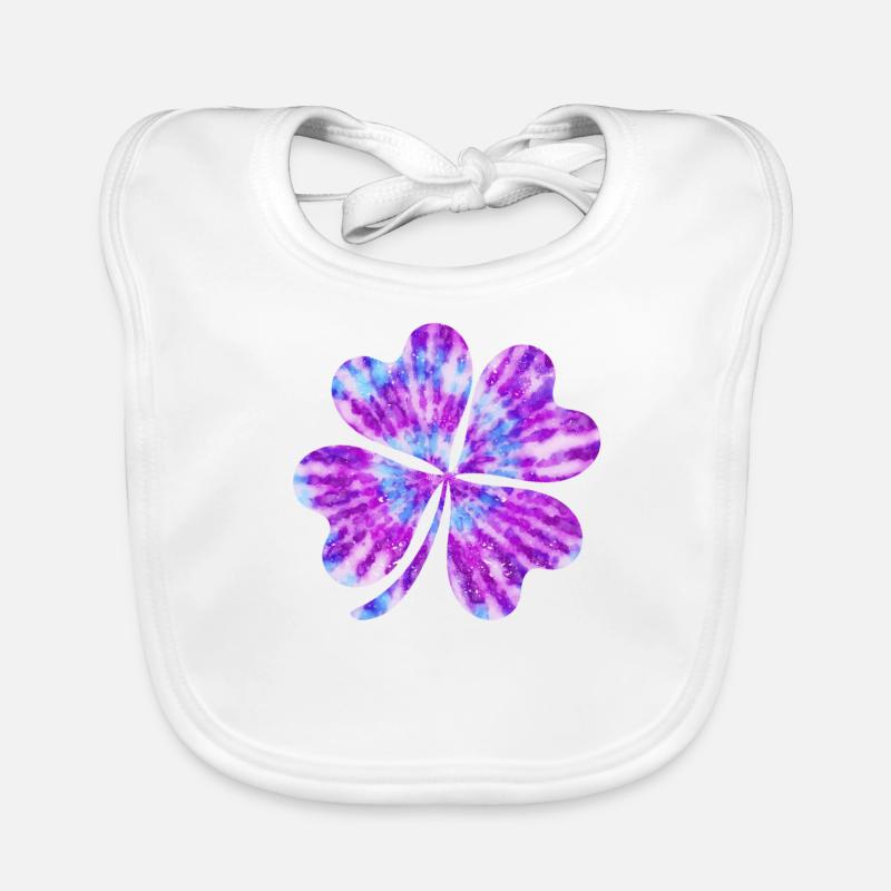 Trèfle Tie Dye Trèfle Hippie St Pat Bavoir bio Bébé