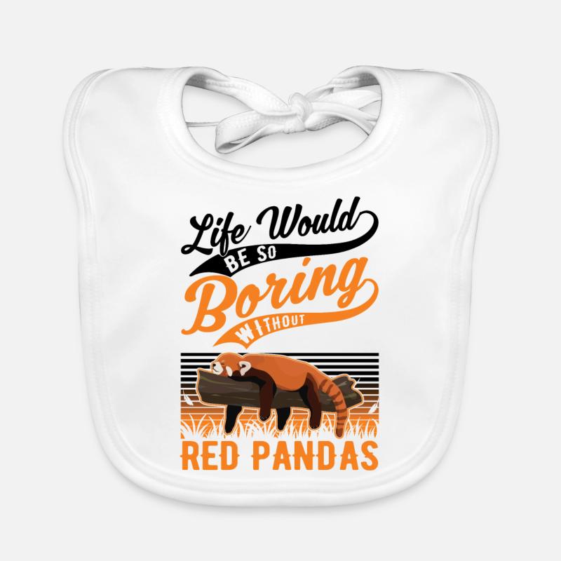 Red Panda Cadeau Chat Ours Panda Rouge Bavoir bio Bébé
