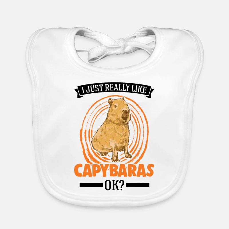 J’aime juste le capybara de Capybara Bavoir bio Bébé