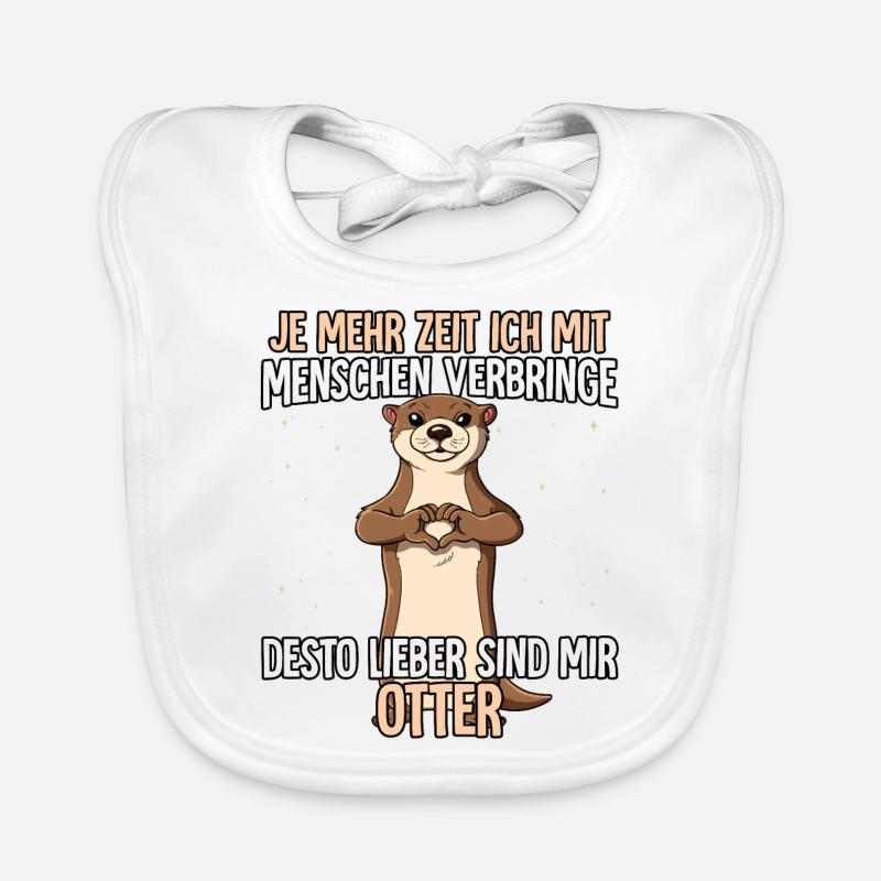 Otter - Baby Bio-Lätzchen - Weiß