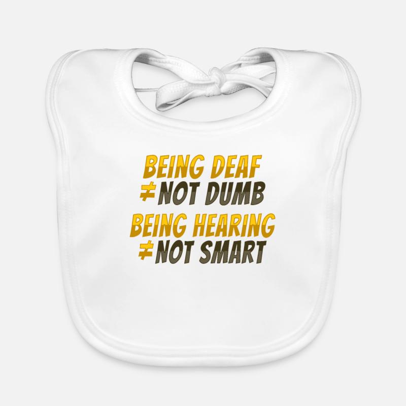 ASL Hand Gestures Deaf Hearing Loss Awareness Organic Baby Bibs