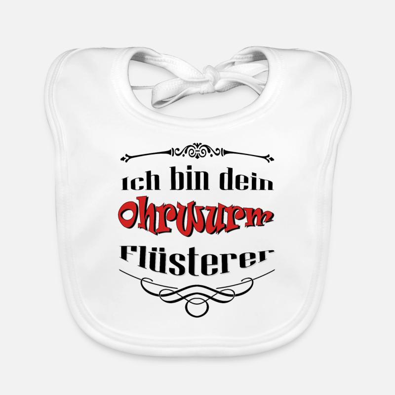 Ich bin dein Ohrwurm Flüsterer Baby Bio-Lätzchen