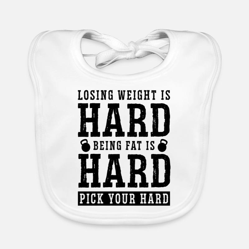 Perdre du poids est difficile zéro glucides faible amant de glucides Bavoir bio Bébé