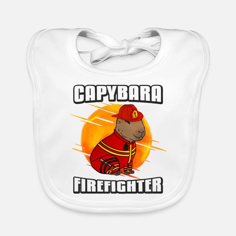 Pompier Capybara Bavoir bio Bébé