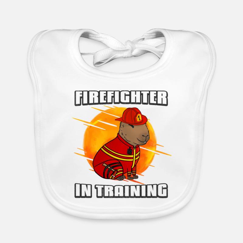 Pompier en formation Bavoir bio Bébé