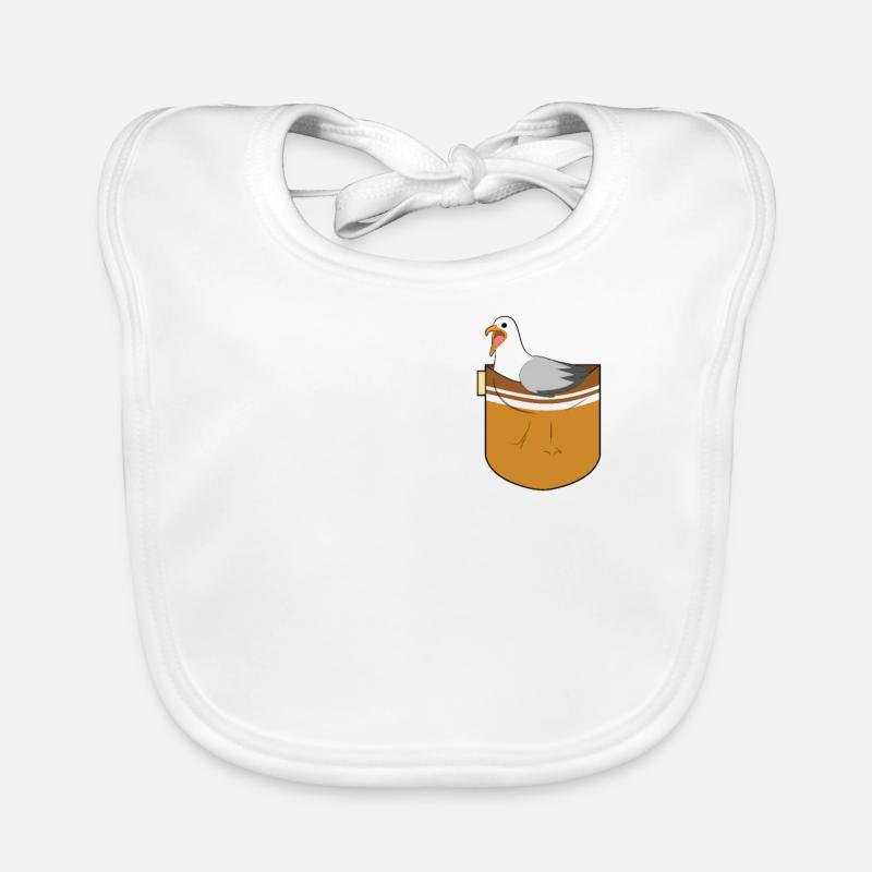 Mouette - Bavoir bio Bébé - blanc