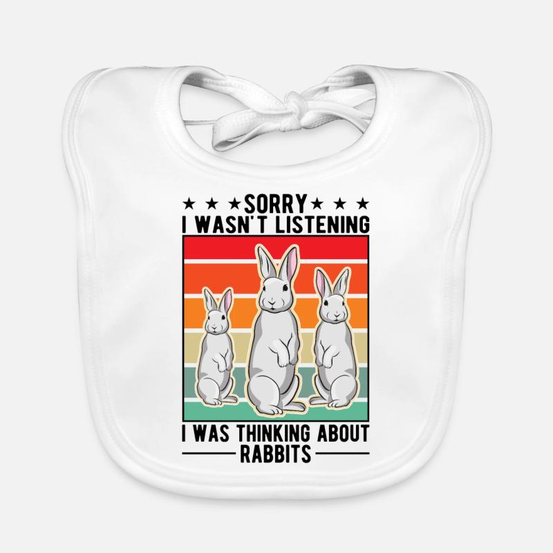 Rabbit Rabbit Rabbit Rabbit Organic Baby Bibs