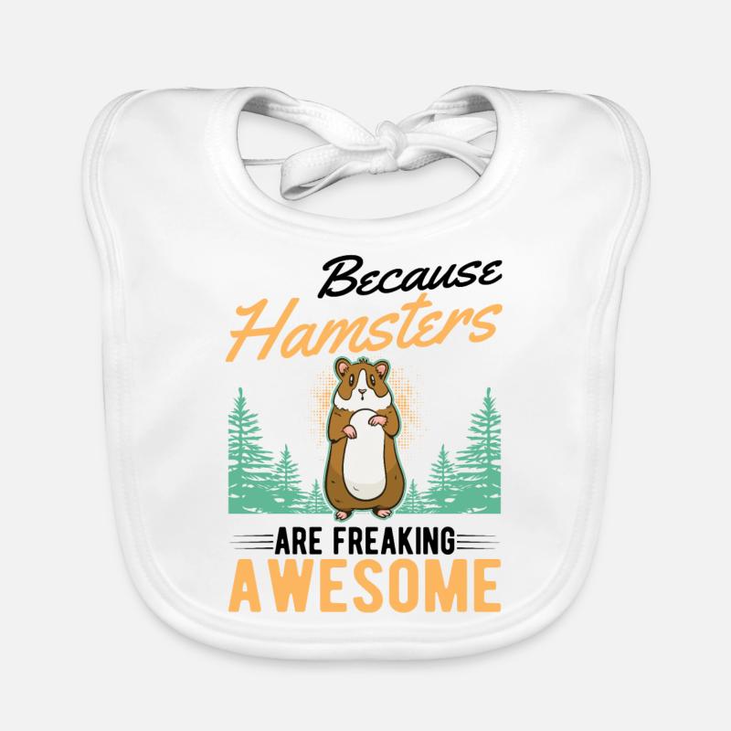 Hamster Gift Dwarf Hamster Golden Hamster Organic Baby Bibs