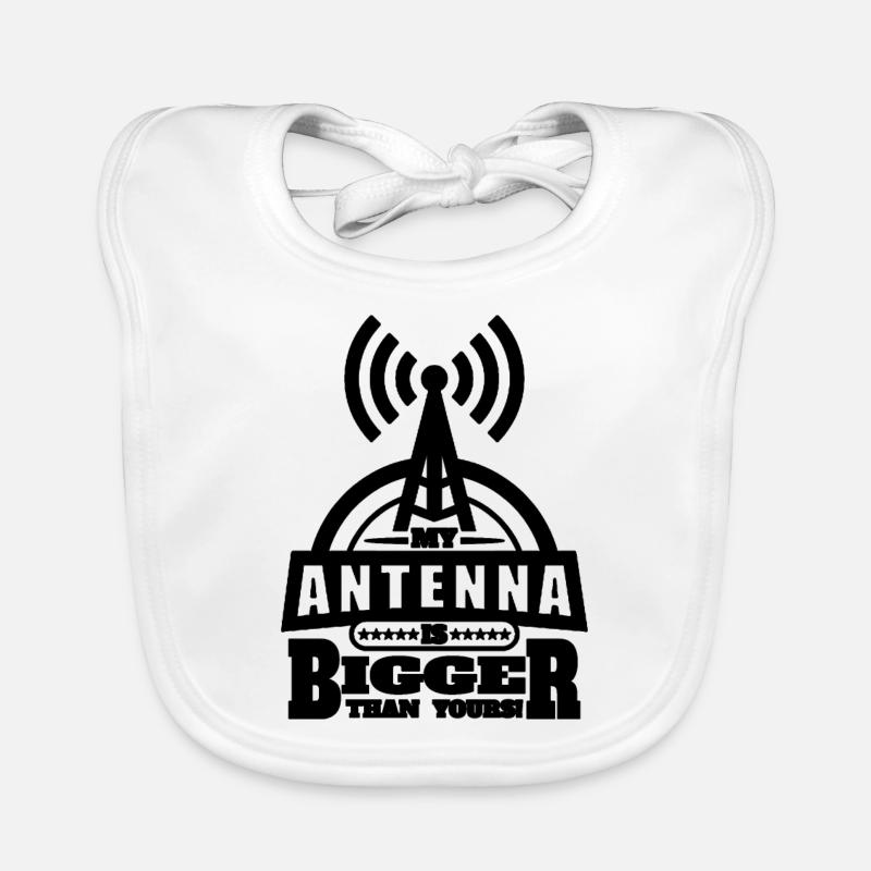 Mon antenne a une plus grande fréquence Ham Radio Operator Bavoir bio Bébé