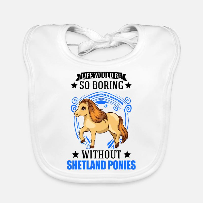Shetland Pony Geschenk Shetty Baby Bio-Lätzchen