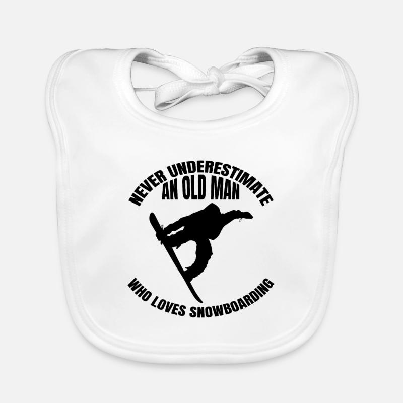 Snowboard Snowboardfahrer Spruch Wintersport Baby Bio-Lätzchen
