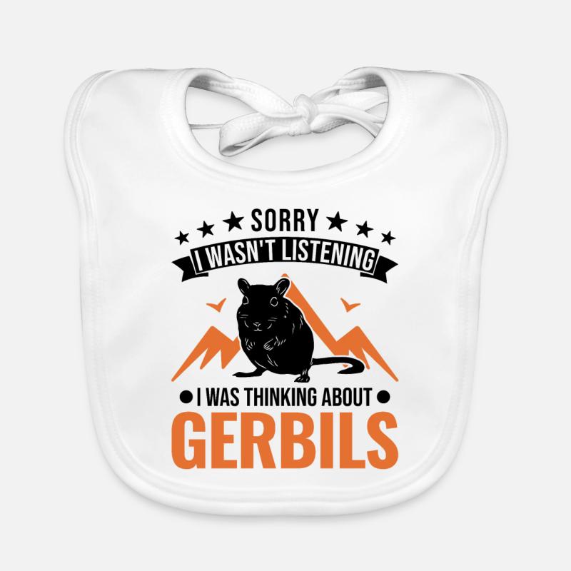 Gerbille Cadeau Rat de course mongol Gerbille Bavoir bio Bébé