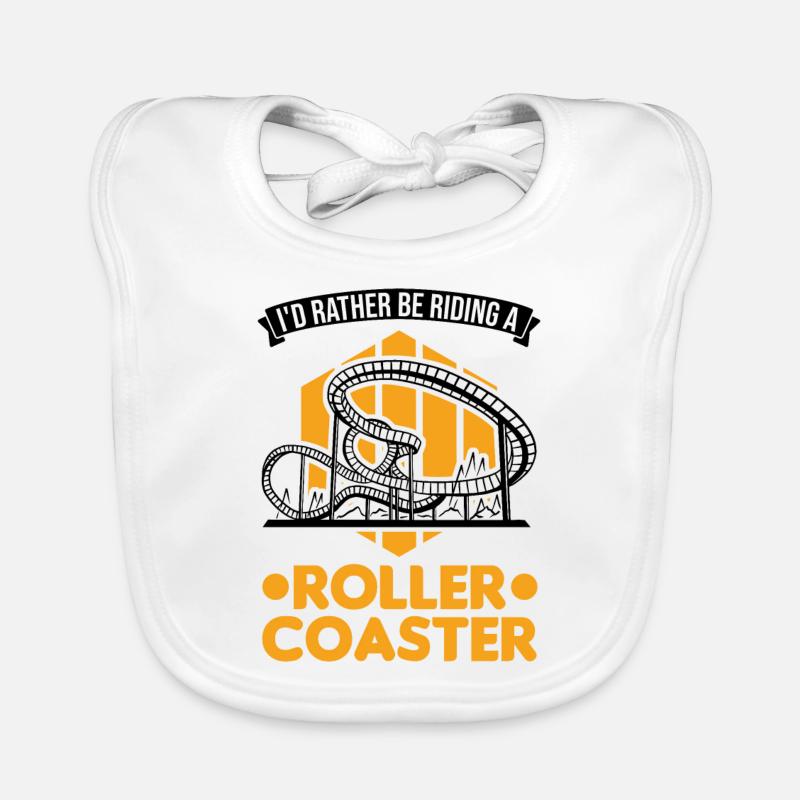 Roller Coaster Roller Ride Amusement Park Organic Baby Bibs