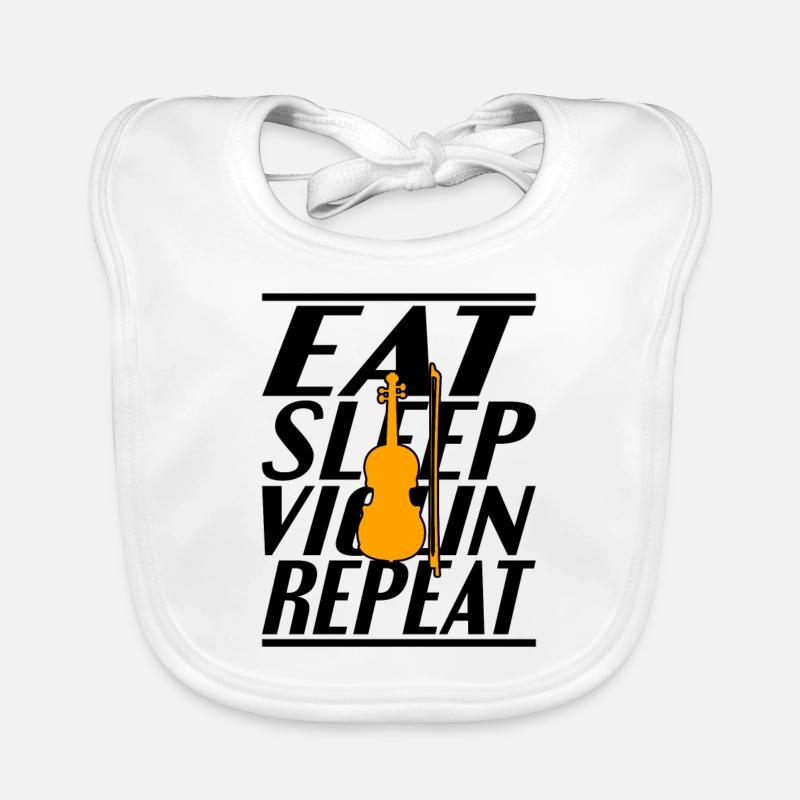 Manger du violon endormi Bavoir bio Bébé