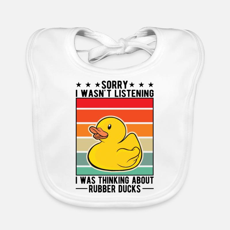 Rubber Duck Gift Squeaky Duck Bathing Duck Bavoir bio Bébé