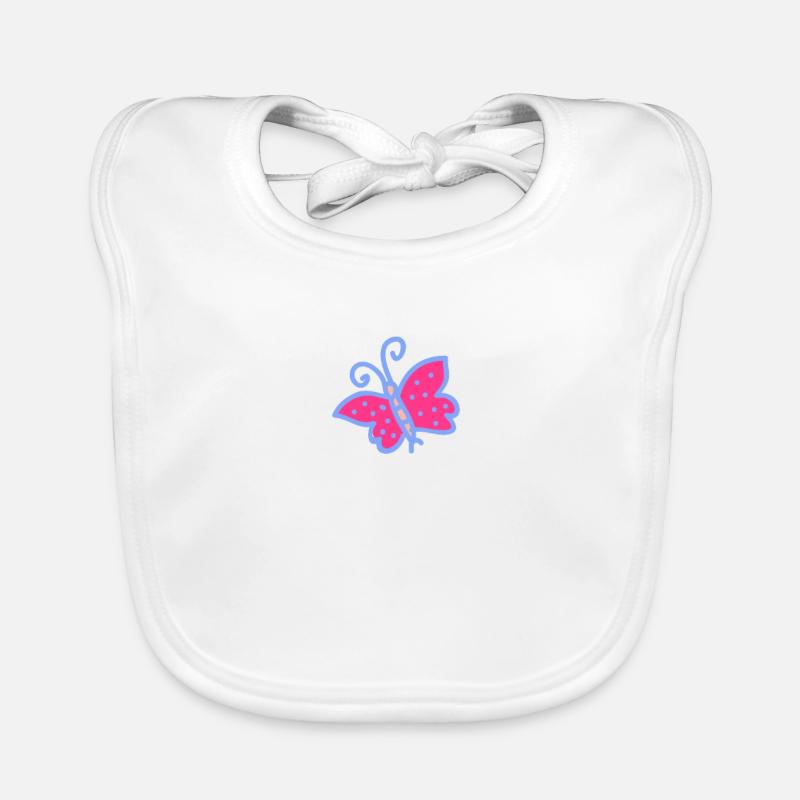 It's a flutteryby - Organic Baby Bibs - white