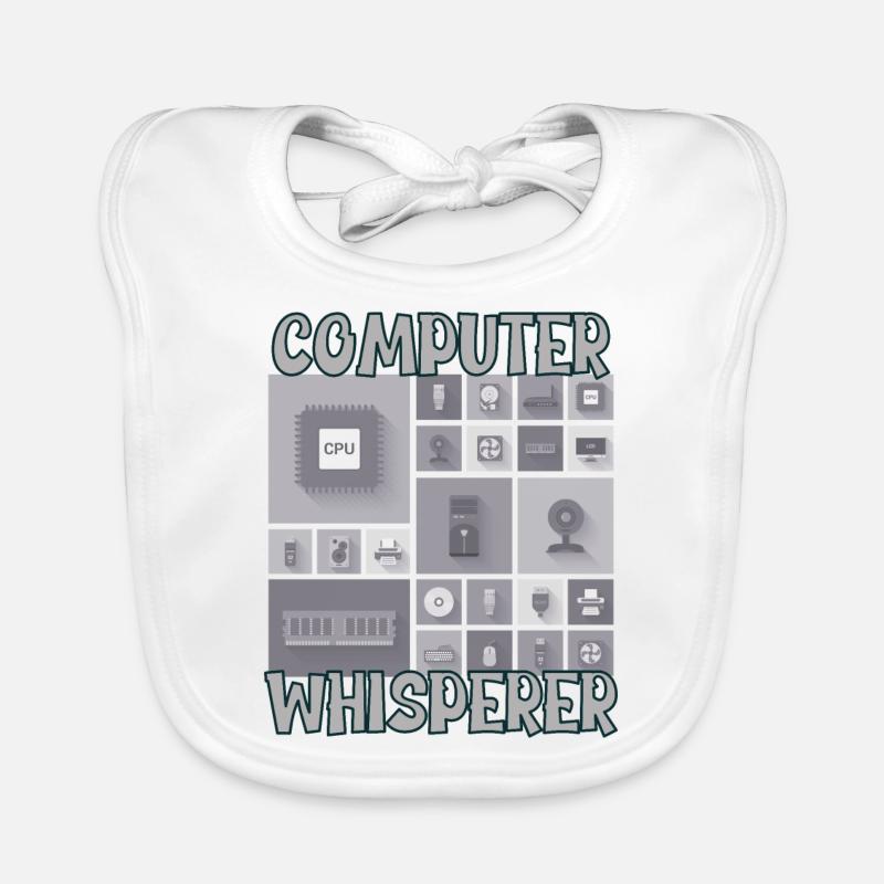 Computer Whisperer Support technique informatique Nerds Geeky Bavoir bio Bébé