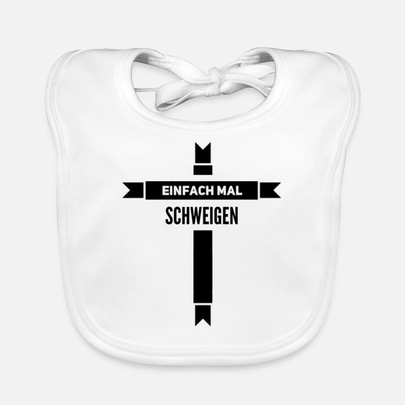Einfach mal schweigen Baby Bio-Lätzchen