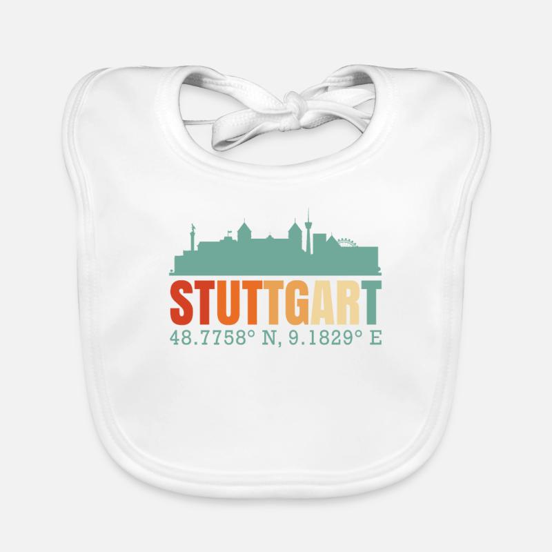 Stuttgart Skyline Baby Bio-Lätzchen