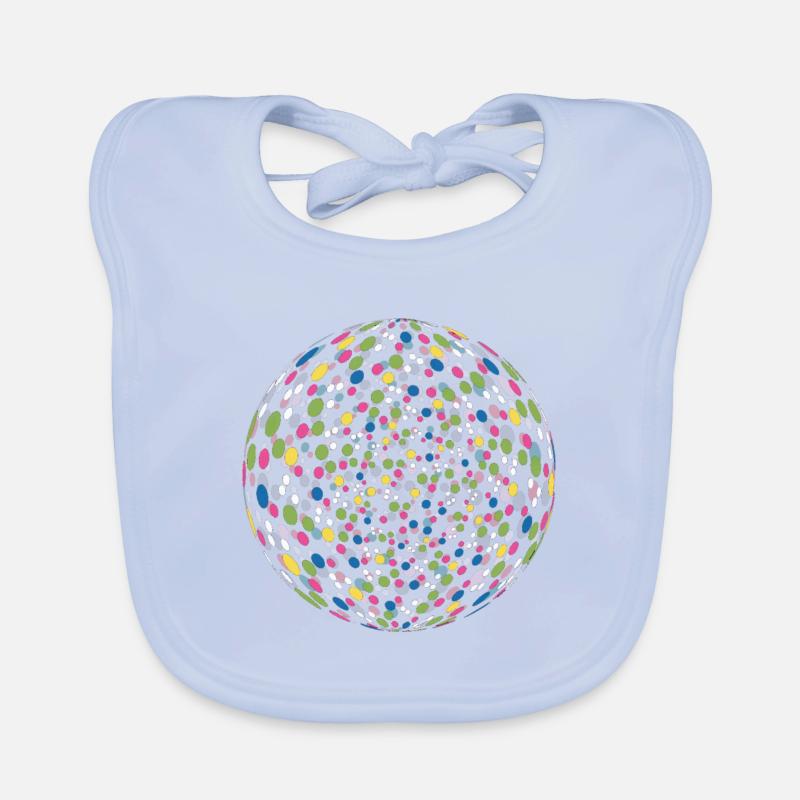 Rainbow Polka Dot Funny Ball Journée internationale des points Bavoir bio Bébé