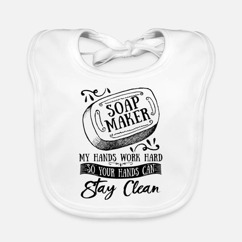 Soap Maker My Hands Work Saponification Soap Maker Organic Baby Bibs