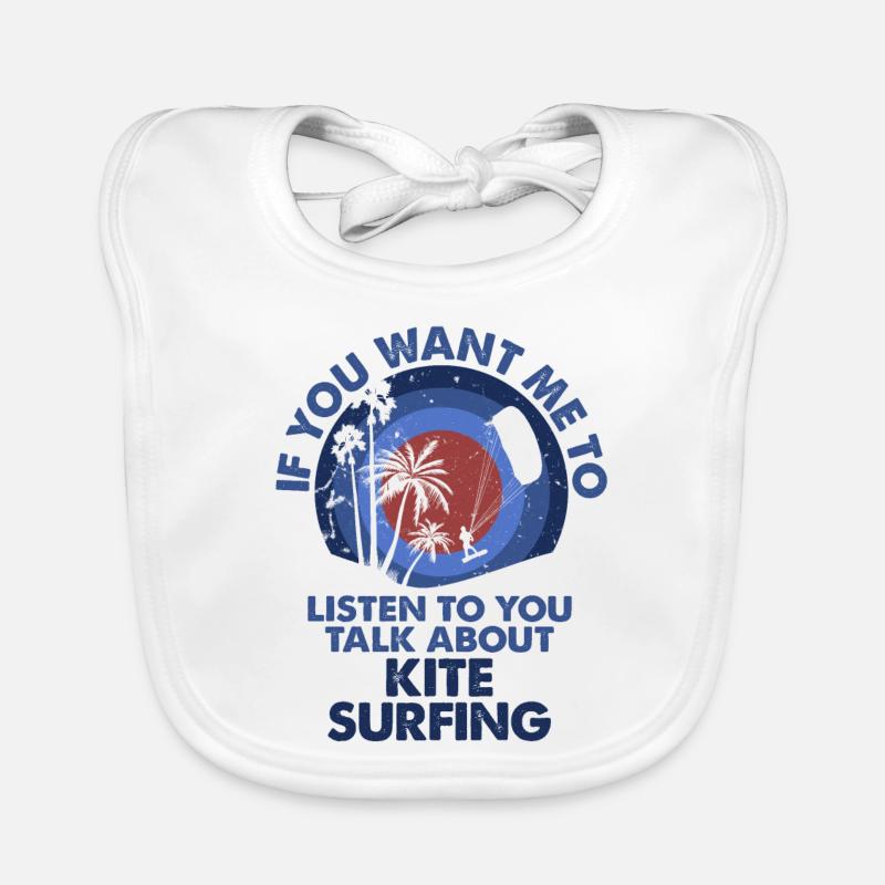 Voulez-vous que j’écoute Talk Kite Surfing? Bavoir bio Bébé