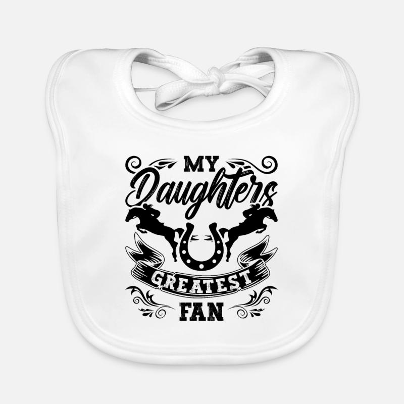 Mes filles Plus grand fan d’équitation saut d’obstacles Bavoir bio Bébé