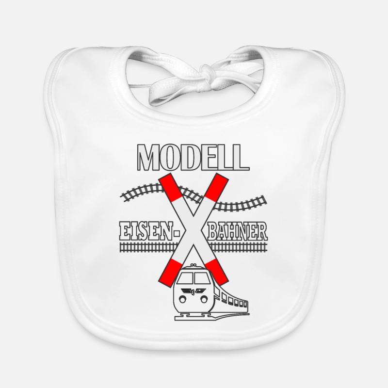 Modell Eisenbahner Lokführer Baby Bio-Lätzchen