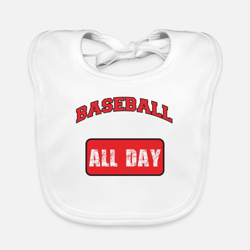 Baseball All Day Organic Baby Bibs