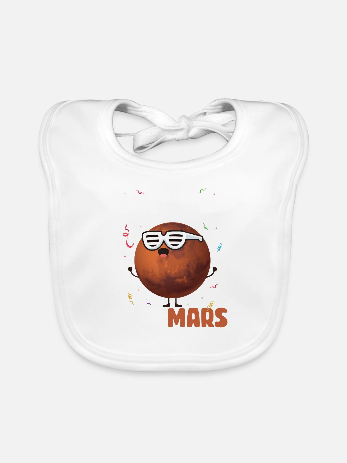 Mars - Baby Bio-Lätzchen - Weiß - Vorne