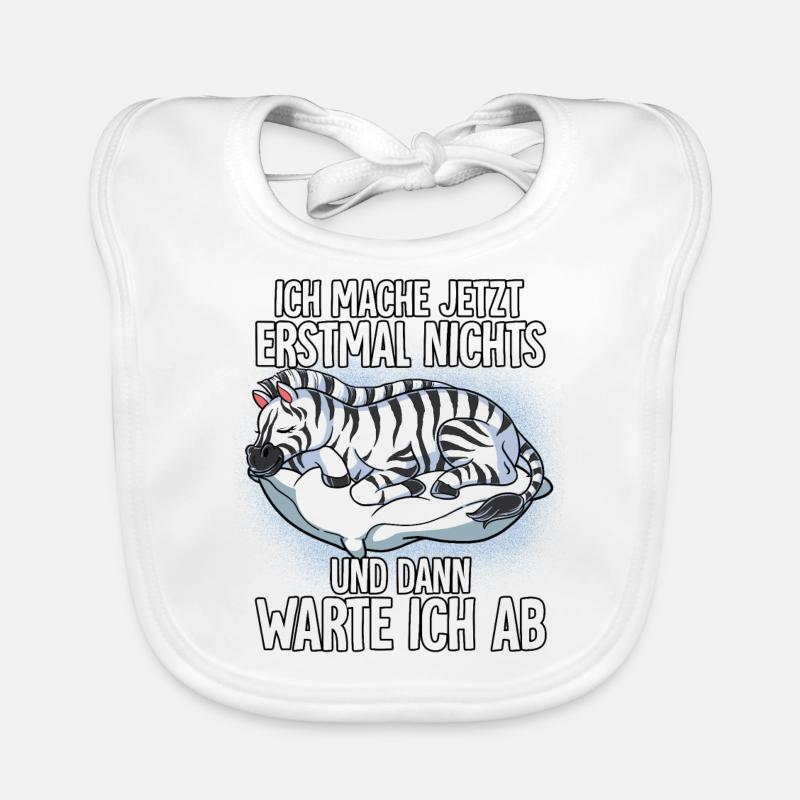 Langschläfer Zebra Müde Schlaf Baby Bio-Lätzchen