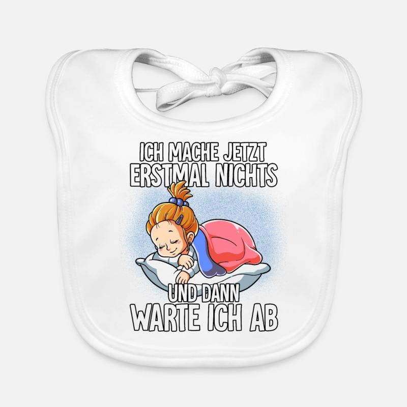 Langschläfer Mädchen Müde Schlaf Baby Bio-Lätzchen