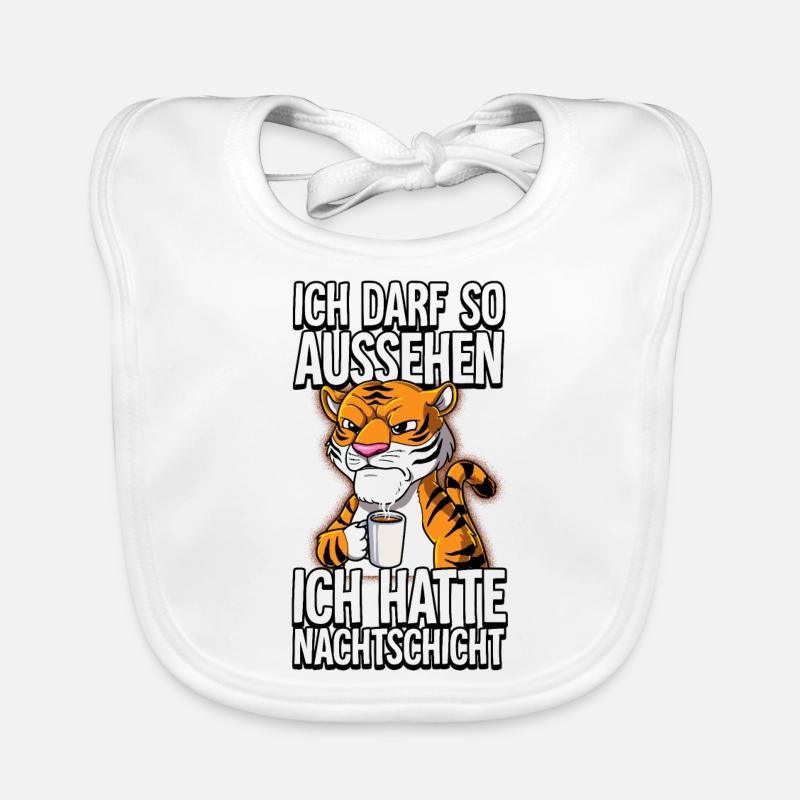 Ich Hatte Nachtschicht Kaffee Tiger Baby Bio-Lätzchen